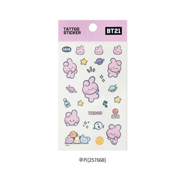BT21 Minini Color Tattoo Temporal Oficial Cooky ver.