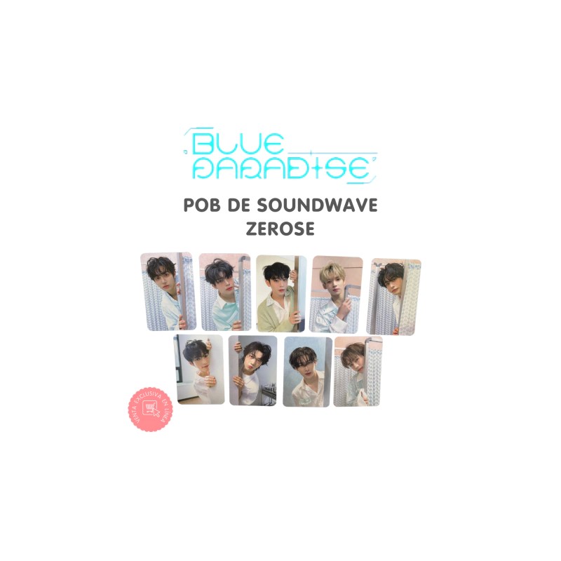 Zerobaseone Blue Paradise Zerose Photocard POB Oficial de Soundwave