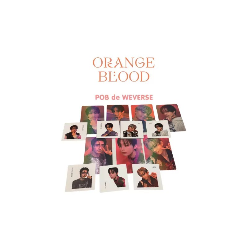 Enhypen Orange Blood Photocard + Sticker POB Oficial de Weverse