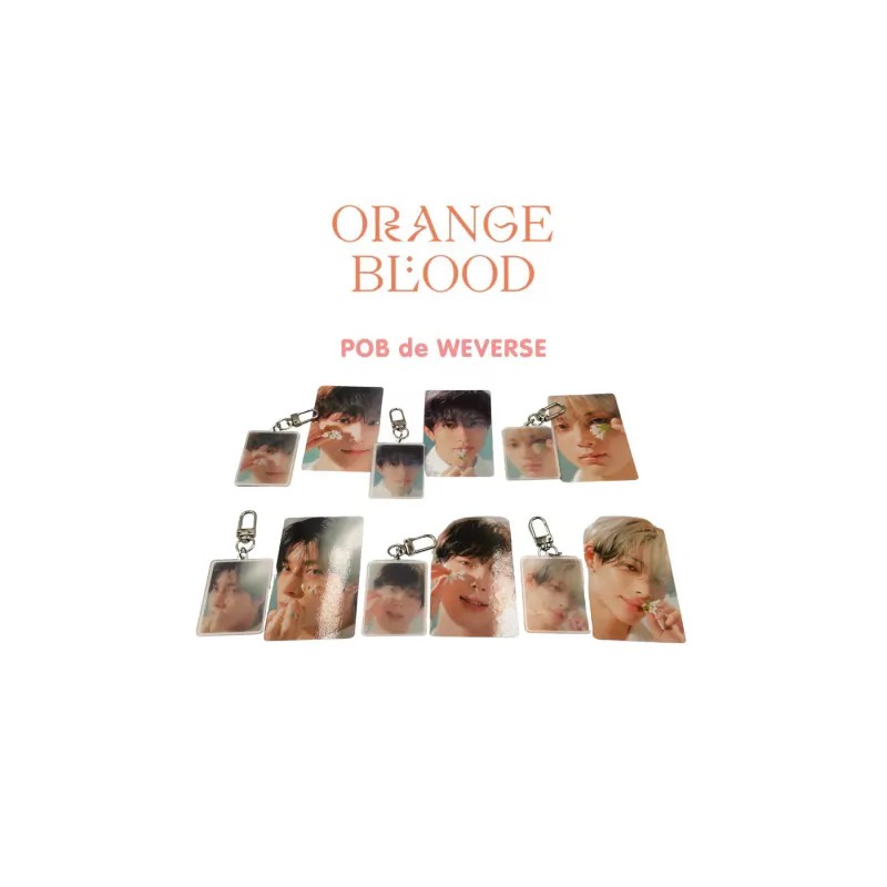 Enhypen Orange Blood Photocard + Llavero POB Oficial de Weverse